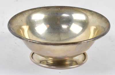 Lot 830 - A sterling silver circular footed bowl,...