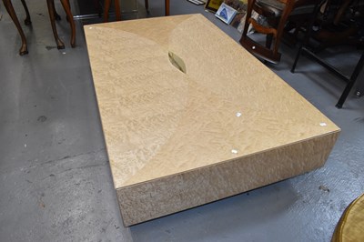 Lot 127 - A large modern birdseye maple effect...