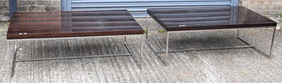 Lot 20 - A pair of modern rectangular coffee tables...