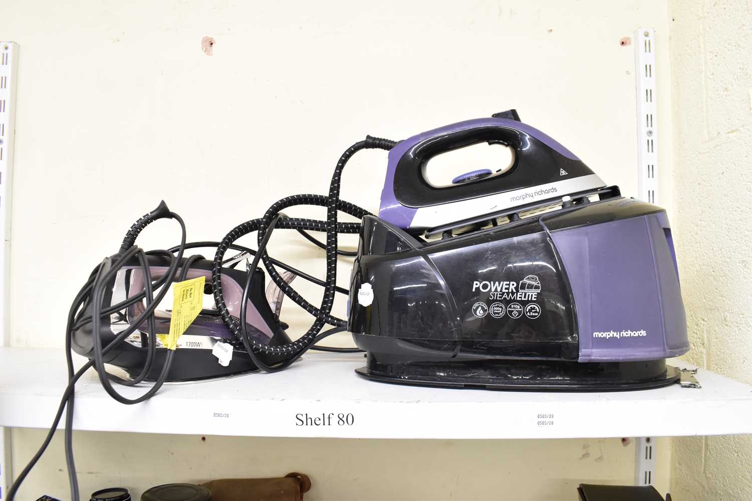 Lot 408 - A Morphy Richards steam Elite iron and another.