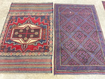 Lot 827 - A handmade Mushwani rug also with a a small...
