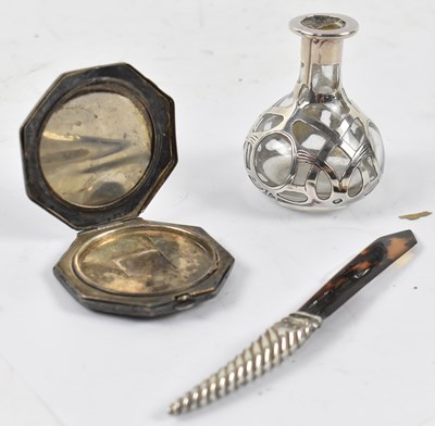 Lot 816 - A small hallmarked silver octagonal 'Vogue'...