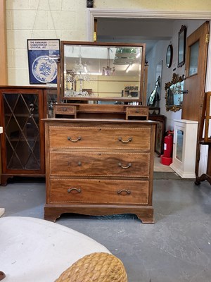 Lot 85 - An Edwardian inlaid mahogany three drawer...