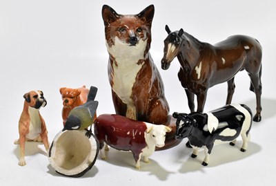 Lot 386 - BESWICK; a model of a fireside fox