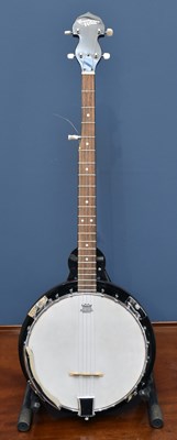 Lot 1042 - COUNTRYMAN; a five string banjo, together with...