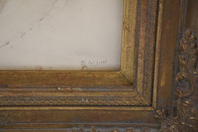 Lot 1627 - HENRI CASSIERS; a pencil and watercolour...