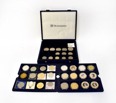 Lot 762 - A collection of assorted coins contained...