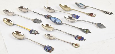Lot 802 - A group of hallmarked silver and enamelled...