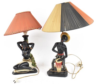 Lot 164 - A pair of 1950s painted plaster novelty exotic...