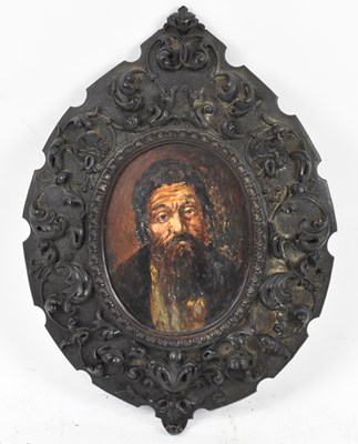 Lot 154 - JUDAICA INTEREST; a mid 19th century oval...