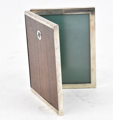 Lot 834 - A hallmarked silver Kingwood double folding...
