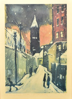 Lot 1398 - HAROLD FRANCIS RILEY BL.D. Litt FRCS (HON) DFA ATC (born 1943); ink signed print, St Mary's Church, Swinton