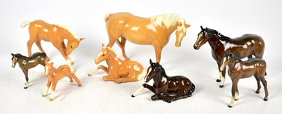 Lot 387 - BESWICK; a eight models of horses and foals