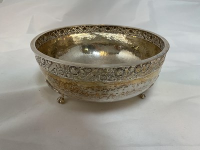 Lot 432 - A.E. JONES; a George V hallmarked silver bowl...