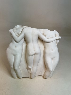 Lot 20 - Nude plaster relief, based on Raphael's Three...