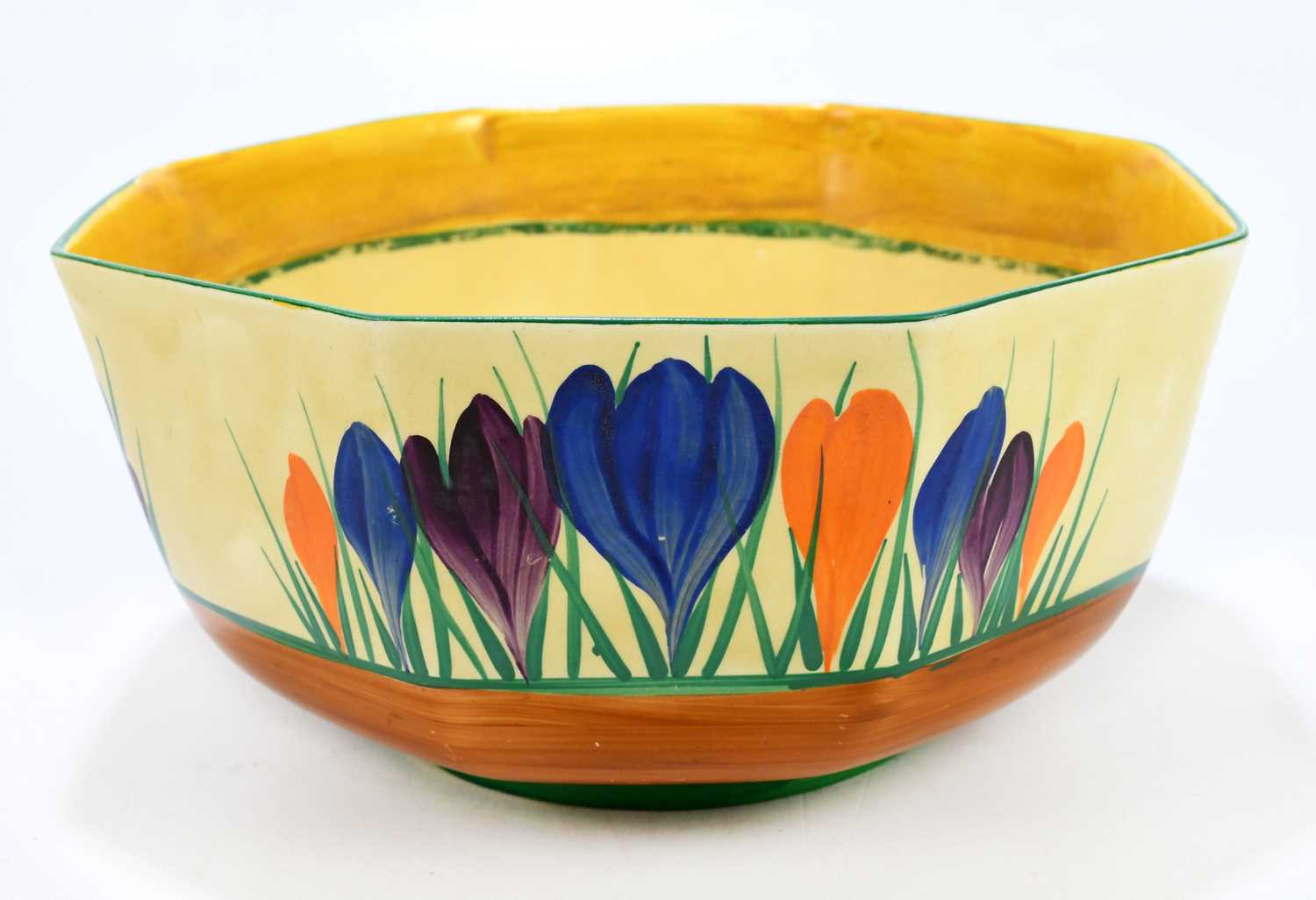 Lot 212 - CLARICE CLIFF; a 'Spring Crocus' pattern...