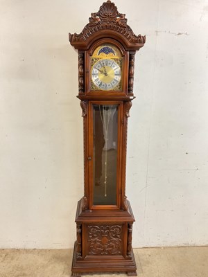 Lot 632 - A contemporary triple weight longcase clock,...