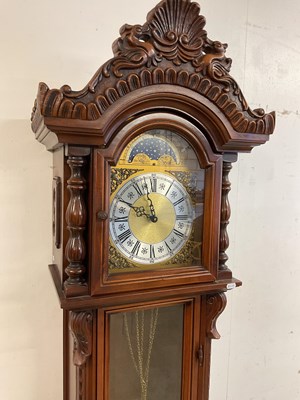 Lot 632 - A contemporary triple weight longcase clock,...