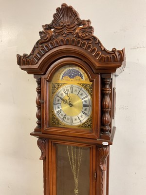 Lot 632 - A contemporary triple weight longcase clock,...