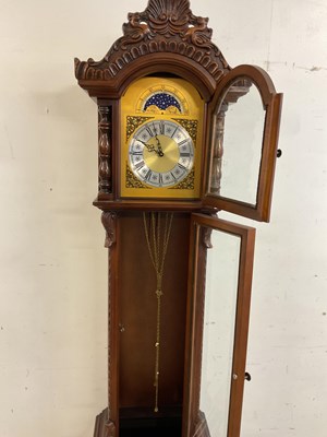 Lot 632 - A contemporary triple weight longcase clock,...