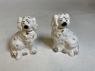 Lot 240 - A pair of 19th century Staffordshire dogs,...