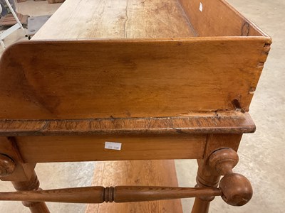 Lot 778 - An antique pine wash stand with lower shelf,...