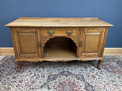 Lot 2419 - A 19th century light oak sideboard, with a...