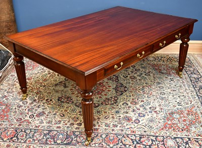 Lot 2552 - A Regency style writing table of rectangular...