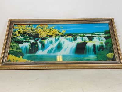 Lot 469 - A panoramic waterfall light in a frame.