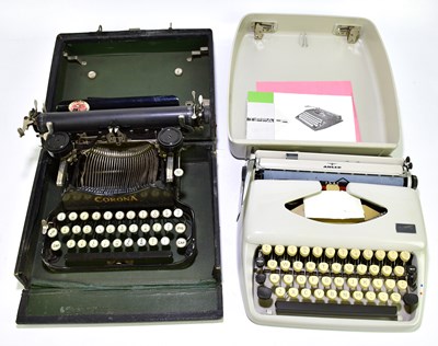 Lot 1074 - Two typewriters comprising a 'Corona' and a...