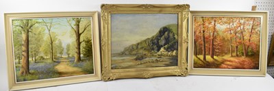 Lot 706 - UNATTRIBUTED; oil on canvas, coastal scene,...