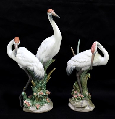 Lot 636 - LLADRO; two models of storks, one example boxed.