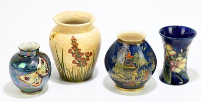 Lot 33 - WALTER MOORCROFT; a small waisted vase in the '...