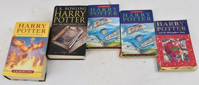 Lot 623 - A group of five Harry Potter books including...