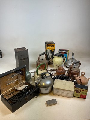 Lot 15 - Kitchenalia and other items including kettles,...