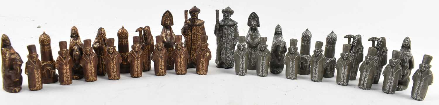 Lot 226 - An interesting Eastern chess set (probably