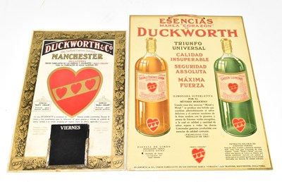 Lot 146 - DUCKWORTH; two advertising card signs