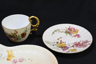 Lot 687 - ROYAL WORCESTER; five pieces of blush ivory...