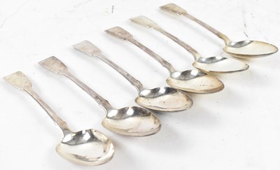 Lot 765 - JAMES BEEBE; a set of six George IV hallmarked...