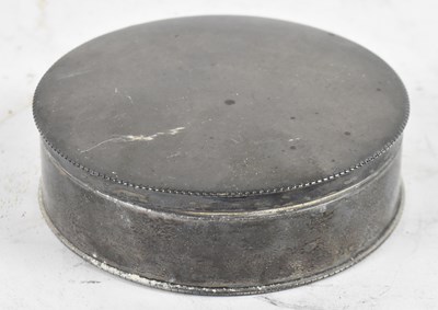 Lot 824 - A George V hallmarked silver circular powder...