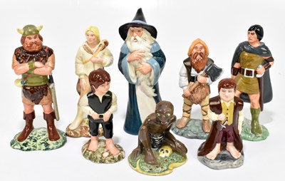 Lot 395 - ROYAL DOULTON; eight assorted figures