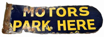 Lot 137 - An original advertising double sided enamel sign