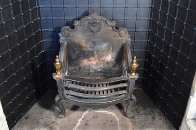 Lot 1155 - Two modern cast iron fire grates, 66 x 85cm,...