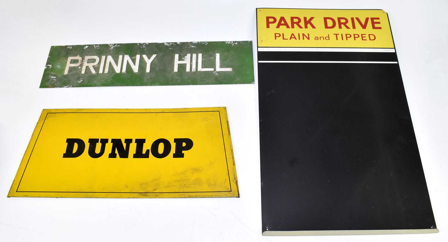 Lot 138 - PARK DRIVE PLAIN & TIPPED; advertising tin sign