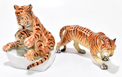 Lot 405 - HEREND; two porcelain models