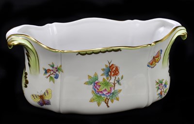 Lot 508 - HEREND; a hand painted porcelain planter