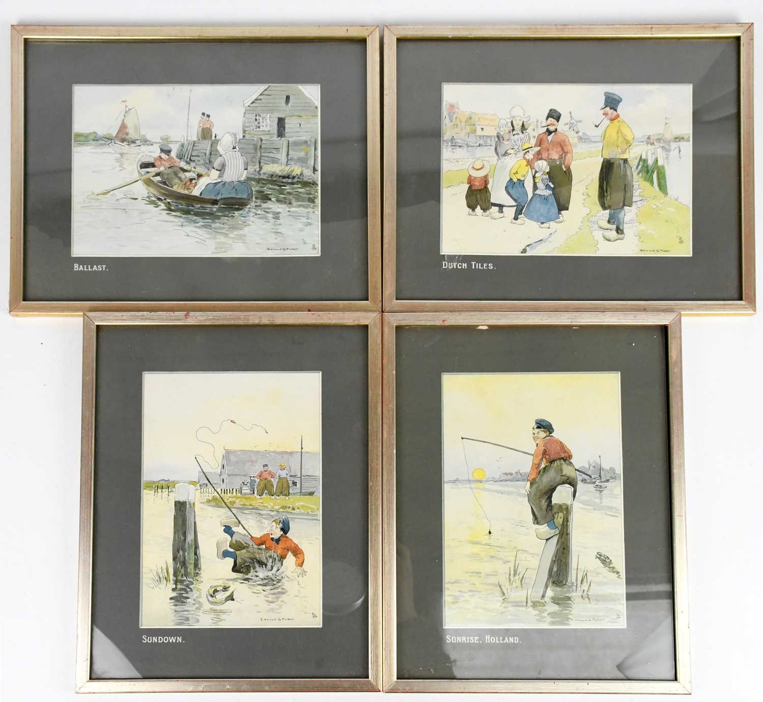 Lot 1602 - EDMUND G FULLER; a group of four watercolours,...
