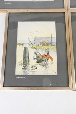 Lot 1602 - EDMUND G FULLER; a group of four watercolours,...