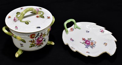 Lot 482 - HEREND; a twin handled lidded bowl