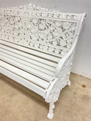 Lot 663 - A Victorian style white painted cast iron...